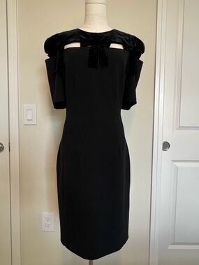 Fendi Black Cocktail Dress with Bow Detail – Size IT 42 (US 6)